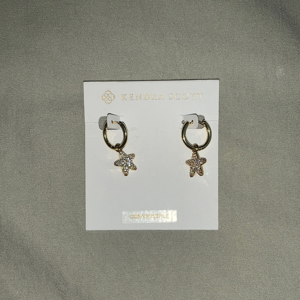 Kendra Scott Gold and Silver Star Charm Earrings